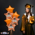 thumbnail image 2 of PMU Graduation Bouquet with (3) 18 Inch Congrats Grad Star & (3) 22 Inch Solid Star Shape Orange Mylar Balloons Pkg/6, 2 of 8