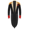 thumbnail image 5 of iiniim Mens Circus Magic Show Outfit Open Front Lapel Velvet Tailcoat Jacket with Accessories Set Black 3XL, 5 of 7