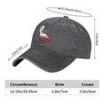 thumbnail image 6 of LNWH Baseball Cap, Adjustable Size for Running Workouts and Outdoor Activities All Seasons, California Map Bear Flag - Deep Heather, 6 of 8