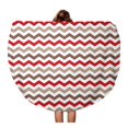 thumbnail image 1 of JSDART 60 inch Round Beach Towel Blanket Colorful Baby Red Brown White Chevron Pattern Colors Digital Travel Circle Circular Towels Mat Tapestry Beach Throw, 1 of 2