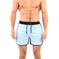 thumbnail image 2 of Sngxgn Men's Casual Drawstring Shorts Lightweight Elastic Waist Walking Shorts with Pockets(Light Blue,XXXL), 2 of 5