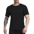 thumbnail image 2 of Clothing T-Shirts for Men Comfortable Soft Men's T-shirt Solid Color Quick Drying Breathable Tights Sweat Basketball Training Sports Wear Fitness Top Classic Basic Tees, 2 of 6