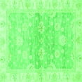 thumbnail image 1 of Ahgly Company Indoor Square Oriental Green Modern Area Rugs, 3' Square, 1 of 4