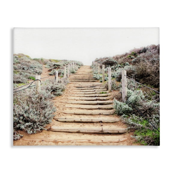 Stupell Industries Rustic Lodge Wooden Stairway to Heaven Canvas Art, 20 x 16, by Leah Noel Art