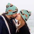 thumbnail image 5 of Kdxio Fox Winter Beanie for Men Women Beanie Knit Hat Cuffed Cap Beanie Knit Chunky Snow Cap, 5 of 6
