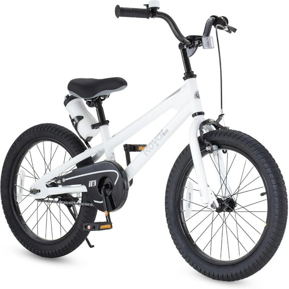 Royalbaby Freestyle 18" Kids Bicycle for Boys Girls, Ages 6-9 Years, White