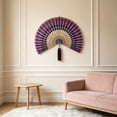thumbnail image 5 of Boho Bamboo Wall Fan Decor for Bedroom Living Room, Large Handwoven Rattan Wall Hanging Fan, Giant Asian Style Woven Bamboo Fan Art for King Bed Fireplace Entryway Farmhouse Bohemian Wall Decoration, 5 of 7