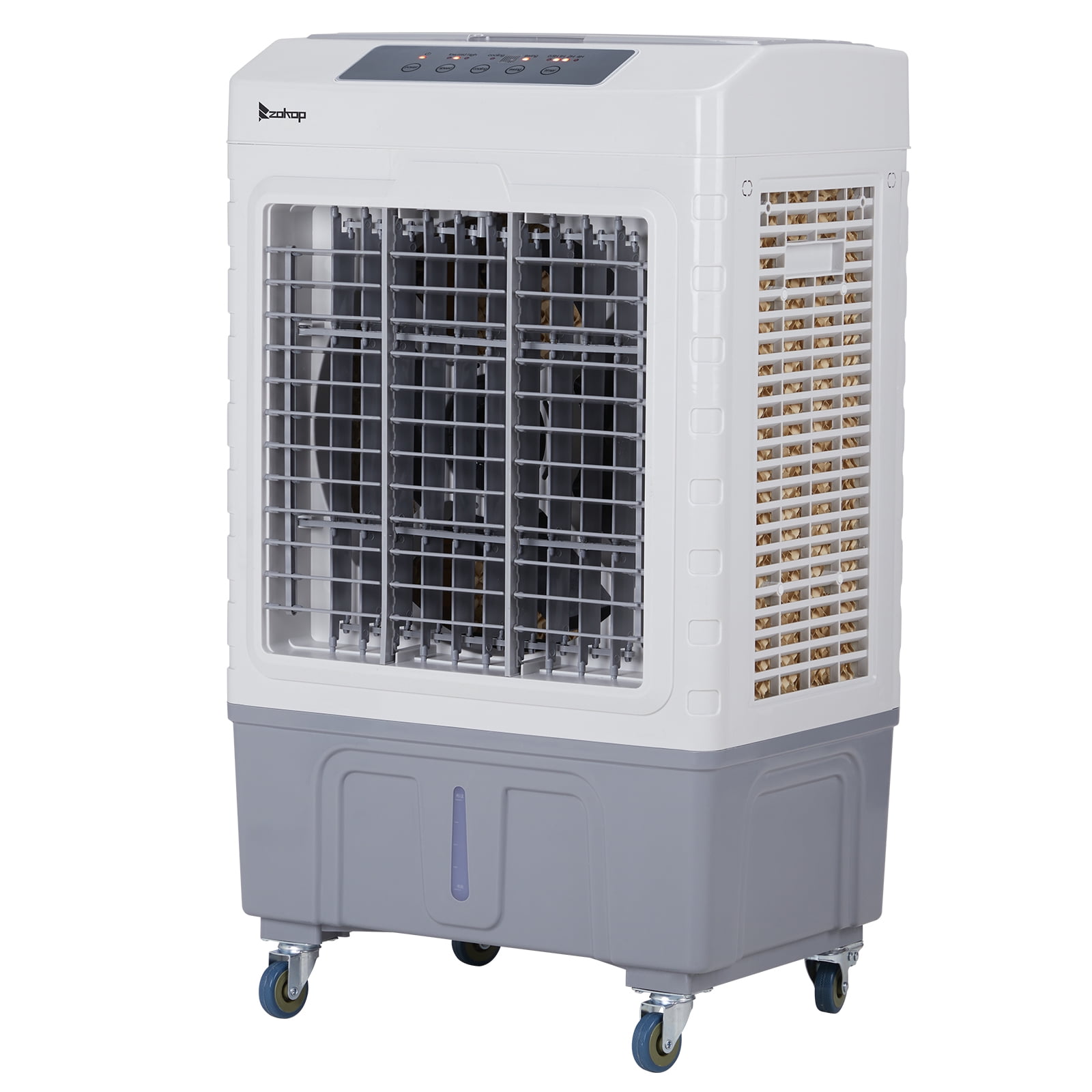 3 in 1 Portable Evaporative Cooler, Indoor Outdoor 2647CFM Personal Air Cooler with Remote Control, 10.57 Gal Large Water Tank & Scroll Casters, 4 Ice Packs