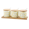thumbnail image 1 of Cute Cartoon Sugar Bowl With Spoon, Fruit Pattern Sugar Container, Porcelain Moisture And Dustproof Spice Jars, Sugar Pot With Lid-lemon-200ML, 1 of 7