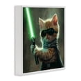 thumbnail image 3 of Stupell Industries Contemporary Sci-Fi Kitten with Saber White Framed Giclee Art, 12 x 12, by Jim Baldwin, 3 of 8