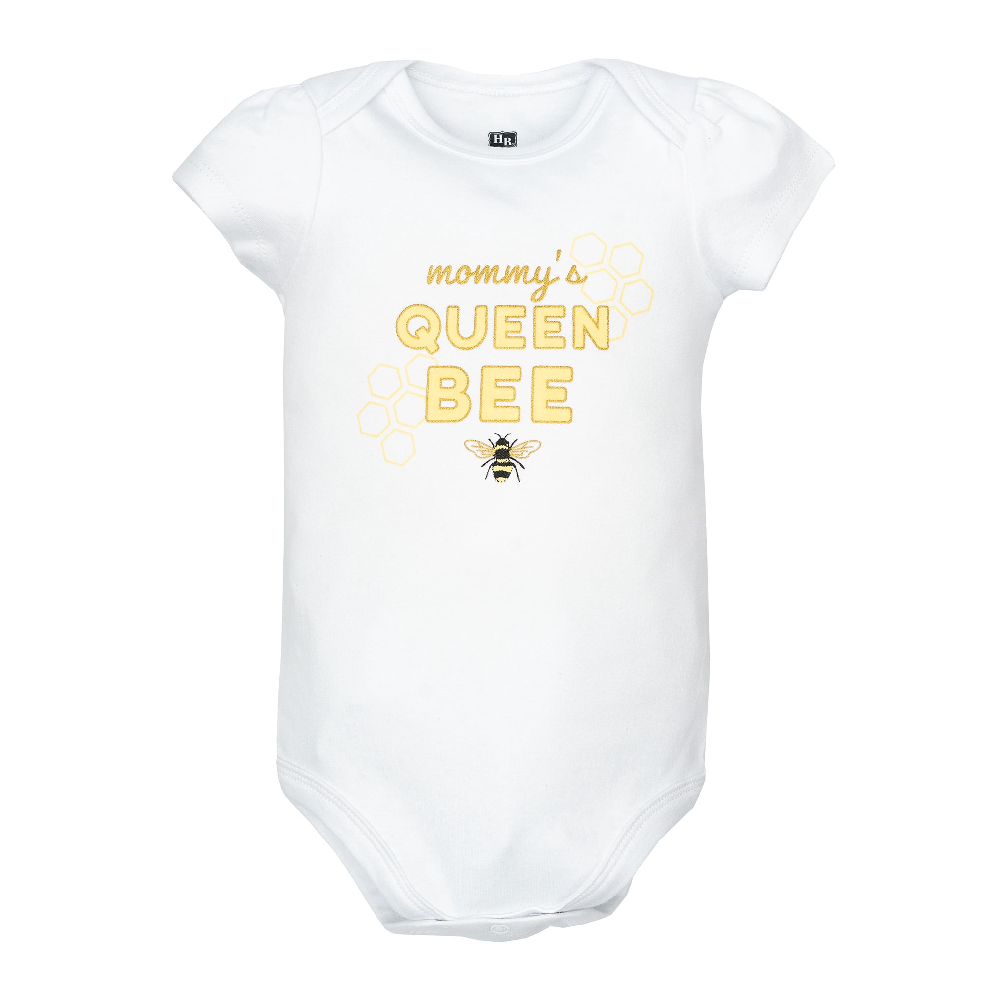 Hudson Baby Infant Girls Cotton Bodysuits 5-Pack, Queen Bee, 18-24 Months