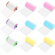 9 PCS Color Thermal Paper Roll, Direct Thermal Paper Mini Colour Printing Paper Thermal Receipt Photo Printer Label Paper Roll for Mini Printer, 57*30mm (Non-Adhesive)