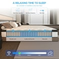 thumbnail image 3 of Doubleslee Twin Mattress, 12" Boxed Memory Foam Hybrid Spring with Motion Isolation and Pressure Relief - Black and White, 3 of 9