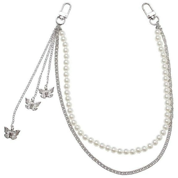 Punk Jeans Pants Chain Multi Layer Chain for Butterfly Lock Charm Waist Wallet Chain Belt for Dancers Punks Hip