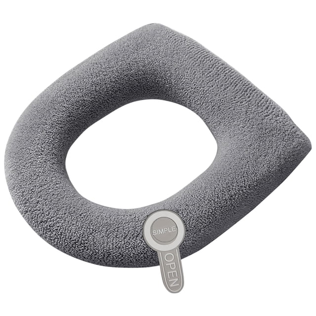 Binwennn Housse de Siège de Toilette Douce et Chaude Extensible Lavable Confortable Tapis en Mousse à Mémoire de Forme pour Salle de Bain