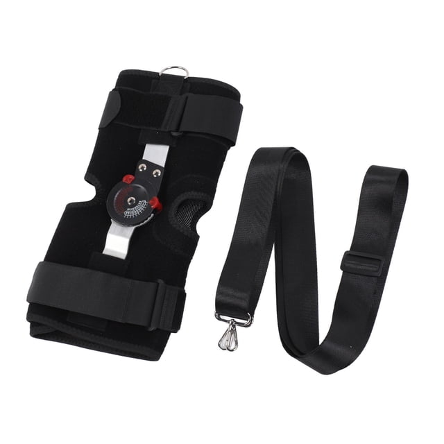 ROM Knee Brace, Non Slip Silicone Padding Knee Immobilizer Brace Side Stabilizers with Shoulder Strap for Orthopedic for PCL,
