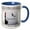 Blue/White, variant on 3drose, I Promise to Protect You Always Quote with Couple Cuddling, 11oz Two-tone Red Mug