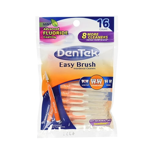 Dentek Easy Brush Cleaners For Plaque 16 Ea, 2 Pack