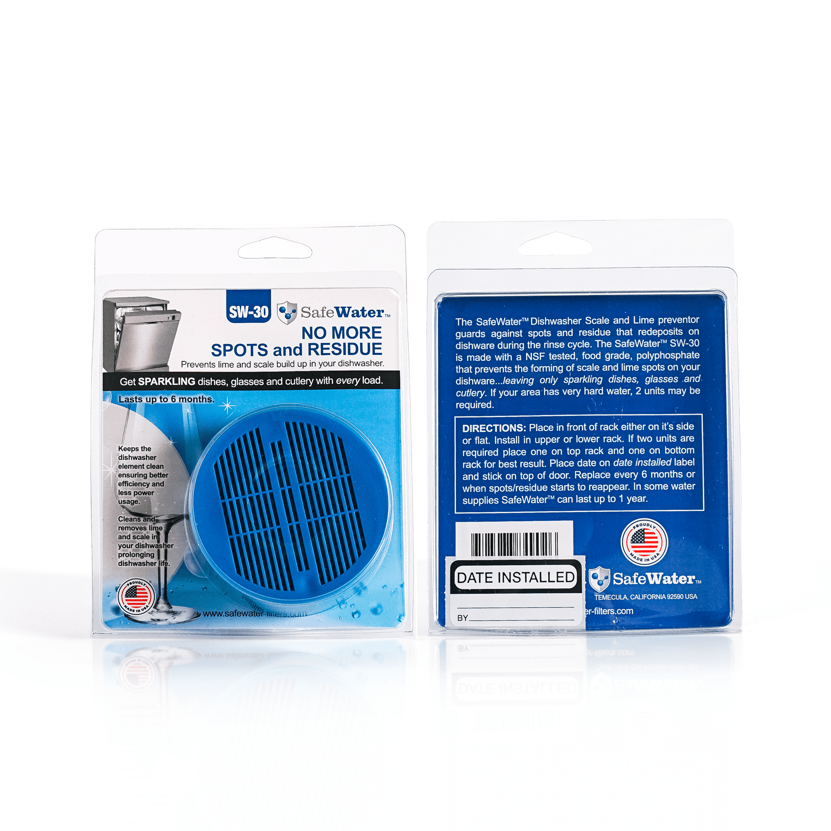 SafeWater Dishwasher Scale & Residue Guard Say Goodbye to Spots and