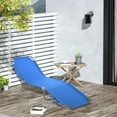 thumbnail image 2 of Outsunny Folding Outdoor Lounge Chair with Breathable Mesh Fabric - Set of 1, Blue, 2 of 9