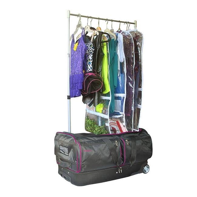 Trifecta DFR1154P 28 in. Wheeled Duffel with Garment Rack, Pink