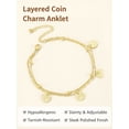 thumbnail image 6 of FindChic Ankle Bracelets for Women Waterproof Gold Plated Layered Stainless Steel Anklets Adjustable Summer Beach Jewelry Birthday Mothers Day Gifts for Her/Mom/Wife, 8.5-10.5inch, 6 of 9