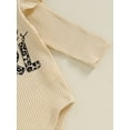 thumbnail image 6 of Bagilaanoe 3pcs Newborn Baby Girl Long Pants Set Ribbed Long Sleeve Romper Tops + Leopard Flare Trousers + Headband 3M 6M 12M 18M Infant Casual Clothes, 6 of 9