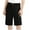 Black, variant on Fengactive Little Girls Straight Leg Half Dress Pants High Waisted Office Work Half Pants for Girls with Pockets