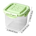 thumbnail image 3 of ZZkhGO Plastic Airtight Sealed Container, Yogurt Pudding Dessert Food Preservation Box, Snack Sauce Storage Jar for Kitchen Fridge Pantry, Green, 3 of 6