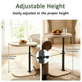 thumbnail image 6 of LPAMEOIU Adjustable-Height End Table with 360°Swivel Tabletop,C Shaped Side Table for Home/Office(White Grain), 6 of 12