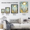 thumbnail image 3 of Artery8 Summer Sun Wild Flower Meadow Ochre Teal Blue For Living Room Unframed Wall Art Print Poster Home Decor, 3 of 5