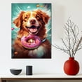 thumbnail image 3 of Nova Scotia Duck Tolling Retriever Art Canvas Fun Popcorn, Donuts and Lollipops Dogs. Watercolor Art Print, Canvas Canvas for wall decor living room, Bedroom, Bathroom. Funny Wall Art Decor, 3 of 4