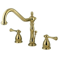 Two Handle 8" to 14" Widespread Lavatory Faucet with Brass Pop-up