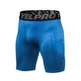thumbnail image 2 of SHenli Compression Shorts Men with Pocket Spandex Sport Shorts Athletic Workout Running Performance Baselayer Underwear Blue XXL, 2 of 2