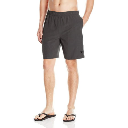 Speedo Men Comfort Liner Soft Tech Volley Stretch Swim Shorts Grey/Black