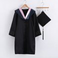 thumbnail image 3 of 1 Set Beautiful Fine Knitted Graduation Uniform Polyester Elegant Festive Touch Graduation Dress for Photography, 3 of 9