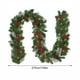 thumbnail image 3 of Guirnalda de cedro de Navidad de 9 pies con 50 luces | Ratán Verde Falso Realista, Piña y Fruta Roja | Acento Artificial Decorativo para Chimenea, Escalera, Puerta | 2.2lbs, 106in de largo, 3 of 8