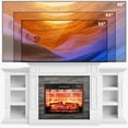 70" Electric Fireplace with Mantel and Fireplace TV Stand for