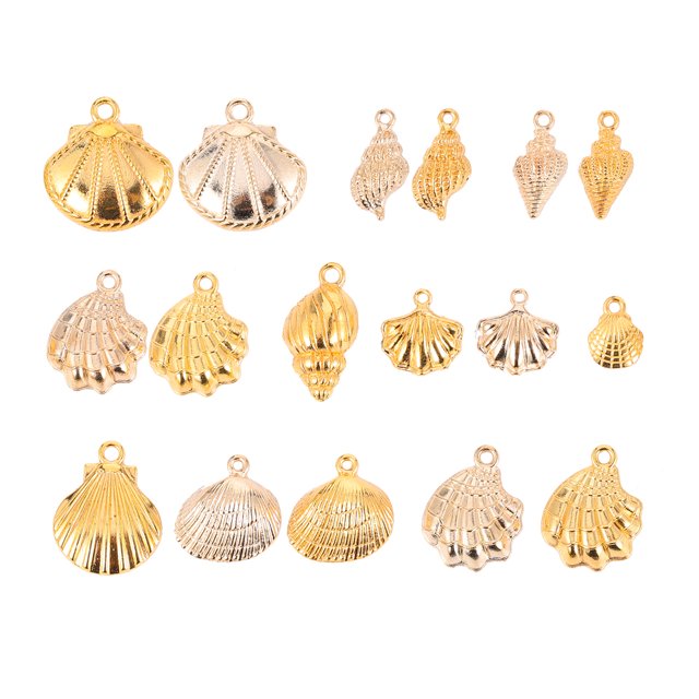 EeaseMX Dijes antiguos, colgantes de conchas marinas, accesorios de aleación para hacer joyas.