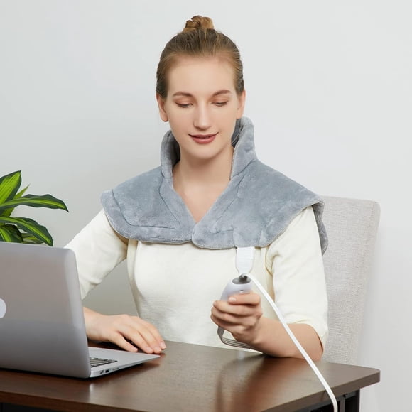 Eastvita Electric Weighted Heating Pad - 22x19 Inch/Fast Heating for Neck/Shoulder Pain Relief/Deep Pressure Therapy
