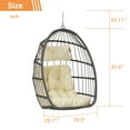 thumbnail image 4 of M optimized Garden Egg Swing Chair, Rattan Hanging Chair, Patio Porch Lounge Egg Swing Chair, Outside Wicker Swing Chair for Indoor Outdoor, 4 of 9