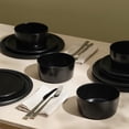 thumbnail image 4 of Stone Lain Eden 24-Piece Dinnerware Set Stoneware, Black, 4 of 6