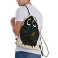 thumbnail image 3 of Easygdp Owl with Mandala Drawstring Backpack, Beach Sackpack, Travel Sackpack Lightweight for Sports, Gym, Travel, Swimming - Medium, 3 of 9