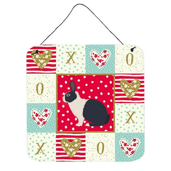Carolines Treasures CK5385DS66 6 x 6 in. Dutch Rabbit Love Wall or Door Hanging Prints