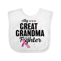 Inktastic Breast Cancer Awareness My Great Grandma is a Fighter Boys or Girls Baby Bib