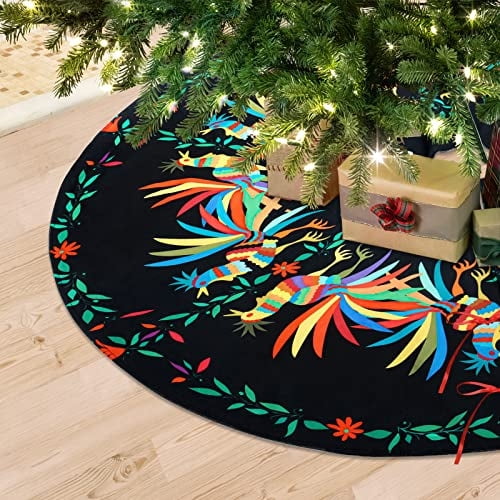 Faldón redondo IDNUYIA para árbol de Navidad Étnico Mexicano 30 cm
