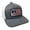 Gray Heather, White Mesh, variant on American Cotton Boll Flag Trucker Mesh Snapback Hat- Graphite, White Mesh