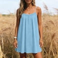thumbnail image 2 of Backless Cami Dress for Women Mini Sleeveless Spaghetti Strap Cami Lounge Dress Summer Above Knee Dress L, 2 of 9