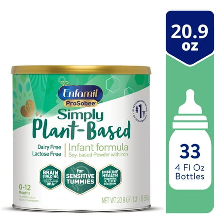 UPC: 0300871214422 | Enfamil ProSobee Soy-Based Infant Formula for Sensitive Tummies Lactose-Free Milk-Free and DHA for Brain Support Plant-Sourced Protein Powder Can 20.9 Oz