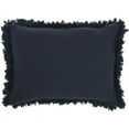 thumbnail image 3 of Mina Victory Shag 14x20" Rectangle Cotton Chindi Short Cut Throw Pillow in Navy, 3 of 6